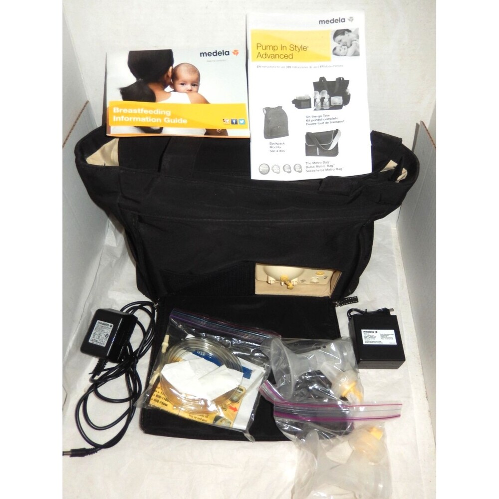 Medela Breast Pump In Style Advanced & AC Adapters Tubing Cooler Bags Ice Pack